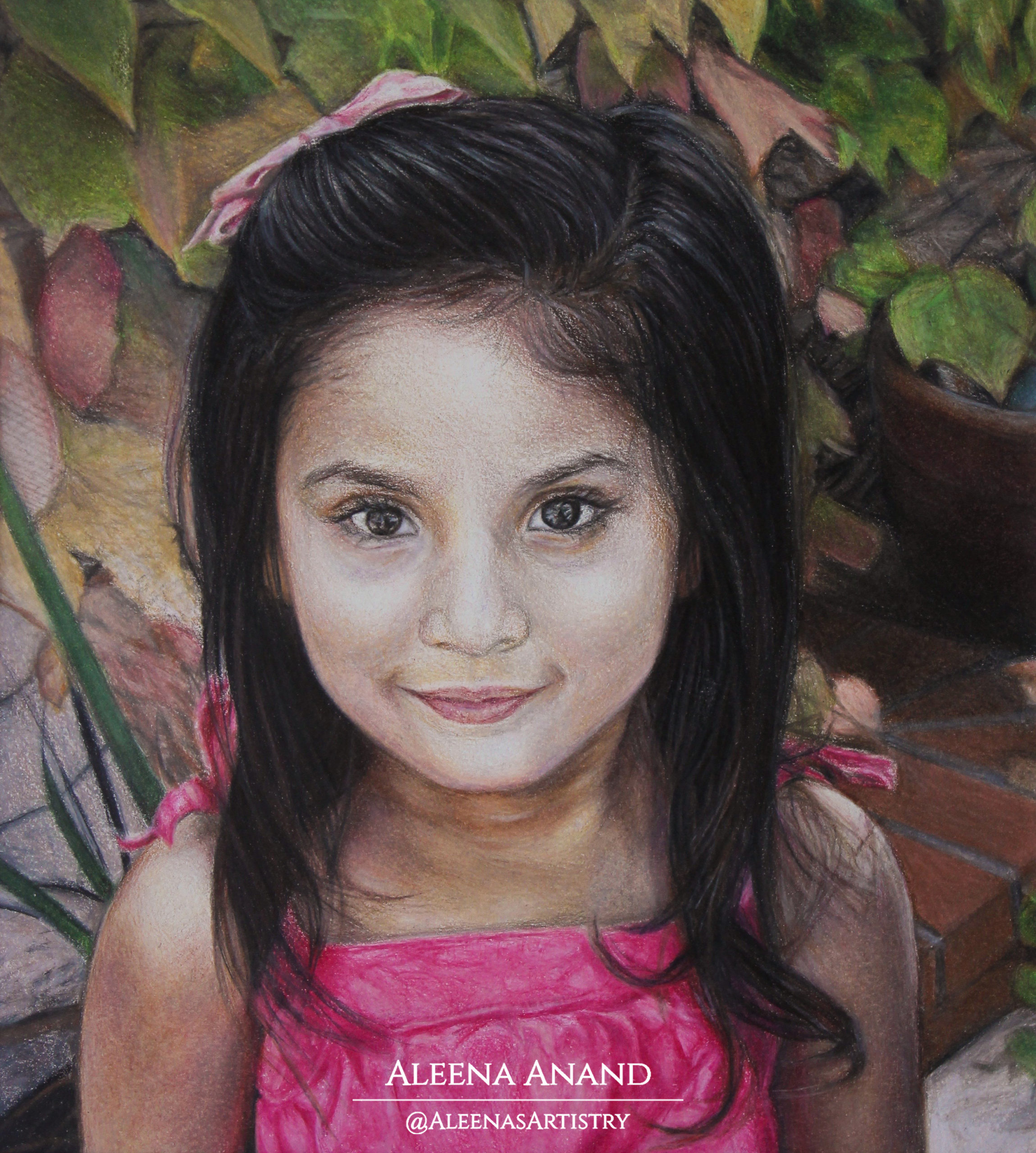 “A Letter to Her” (8 x 9 inches, Colored Pencil on Illustration Board)